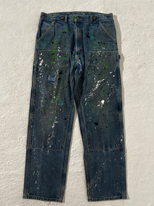 1/1 Paint Splatter Carhartt Double Knees 38x34