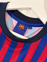 FC Barcelona 2018-19 Vertical Stripped Lionel Messi #10 Jersey Size L