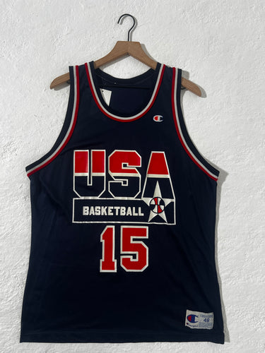 Vintage Magic Johnson Olympic Team USA Basketball Jersey #15 XL