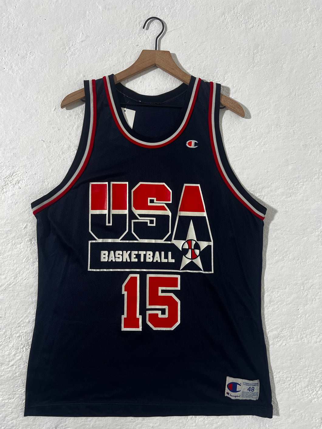 Vintage Magic Johnson Olympic Team USA Basketball Jersey #15 XL