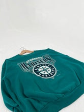 Vintage 1995 Seattle Mariners Teal Logo 7 Crewneck Sz. 3XL