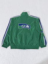 Seattle Seahawks Green Nylon Zip Up Starter Jacket