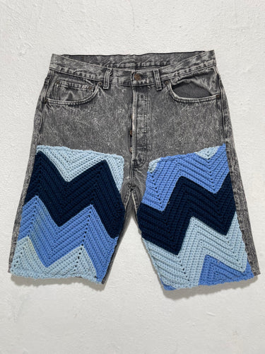 Charcoal TBNW x Thirty+ Custom Crochet Shorts Sz. 32