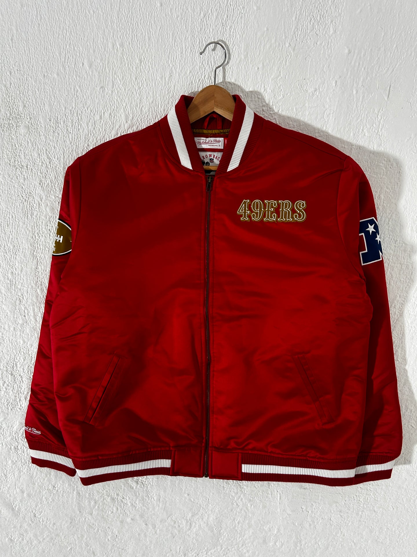 Retro Mitchell & Ness 49ers Satin Jacket Size 2XL