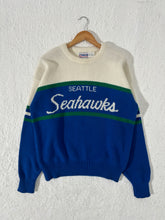 Vintage Cliff Engle Seattle Seahawks White Knit Sweater Sz. L