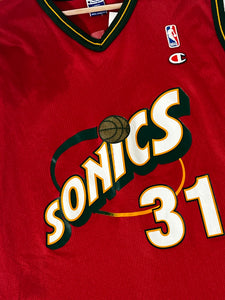 Vintage Seattle SuperSonics Brent Barry #31 Red Alt Jersey Sz. 44