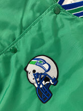 Vintage Green Seattle Seahawks Delong Varsity Buttoned Jacket Sz XL Long