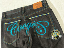 Vintage Coogi Black & Blue Denim Jeans Sz. 36 x 34