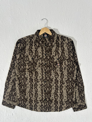 Dickies Digital Snake Skin Camo Print Long Sleeve Button Up Shirt DEPT1