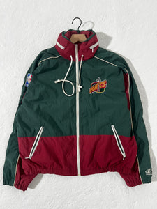 Vintage Seattle Supersonics Wind Breaker W/T Hood Size L