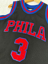 Philadelphia 76ers Allen Iverson Paint Splatter Black Jersey Sz. M