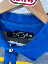 Vintage Y2k Coogi Blue Striped Polo Shirt Sz. 3XL