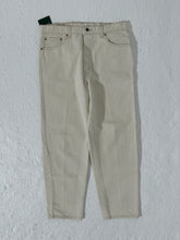 Vintage 90s Levis White 550s Relaxed Fit Tapered Leg 36X32