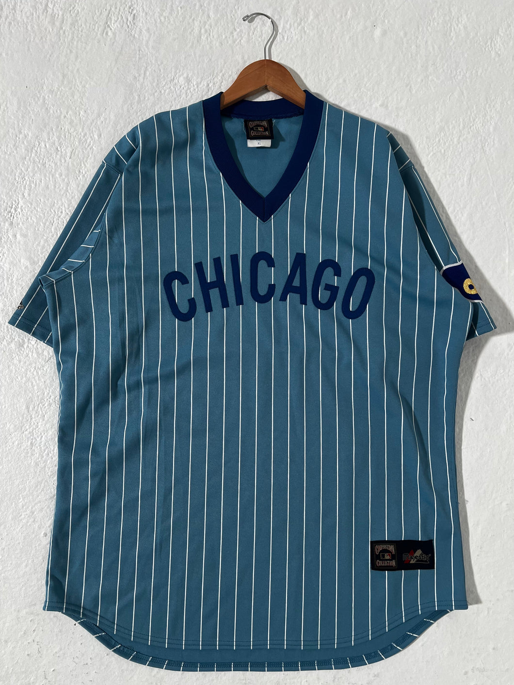 Vintage Chicago Cubs Cooperstown Blue Striped Jersey Sz. XL