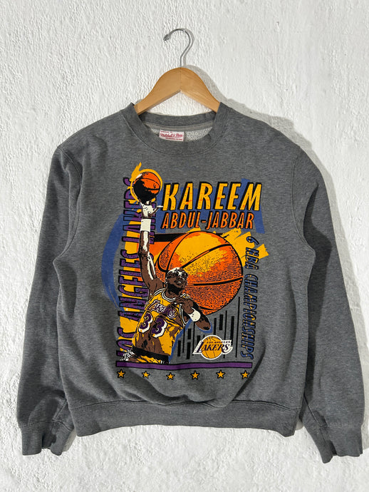 Retro Mitchell & Ness Kareem Abdul Jabbar Lakers Crewneck Size L