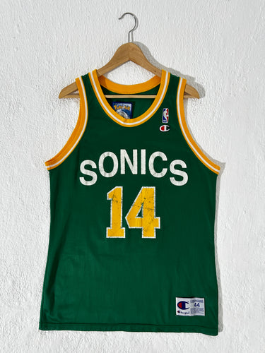 Vintage 1990's Sam Perkins Seattle Supersonics NBA Champion Jersey Sz. L