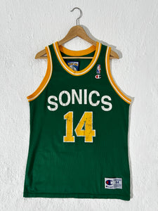 Vintage 1990's Sam Perkins Seattle Supersonics NBA Champion Jersey Sz. L