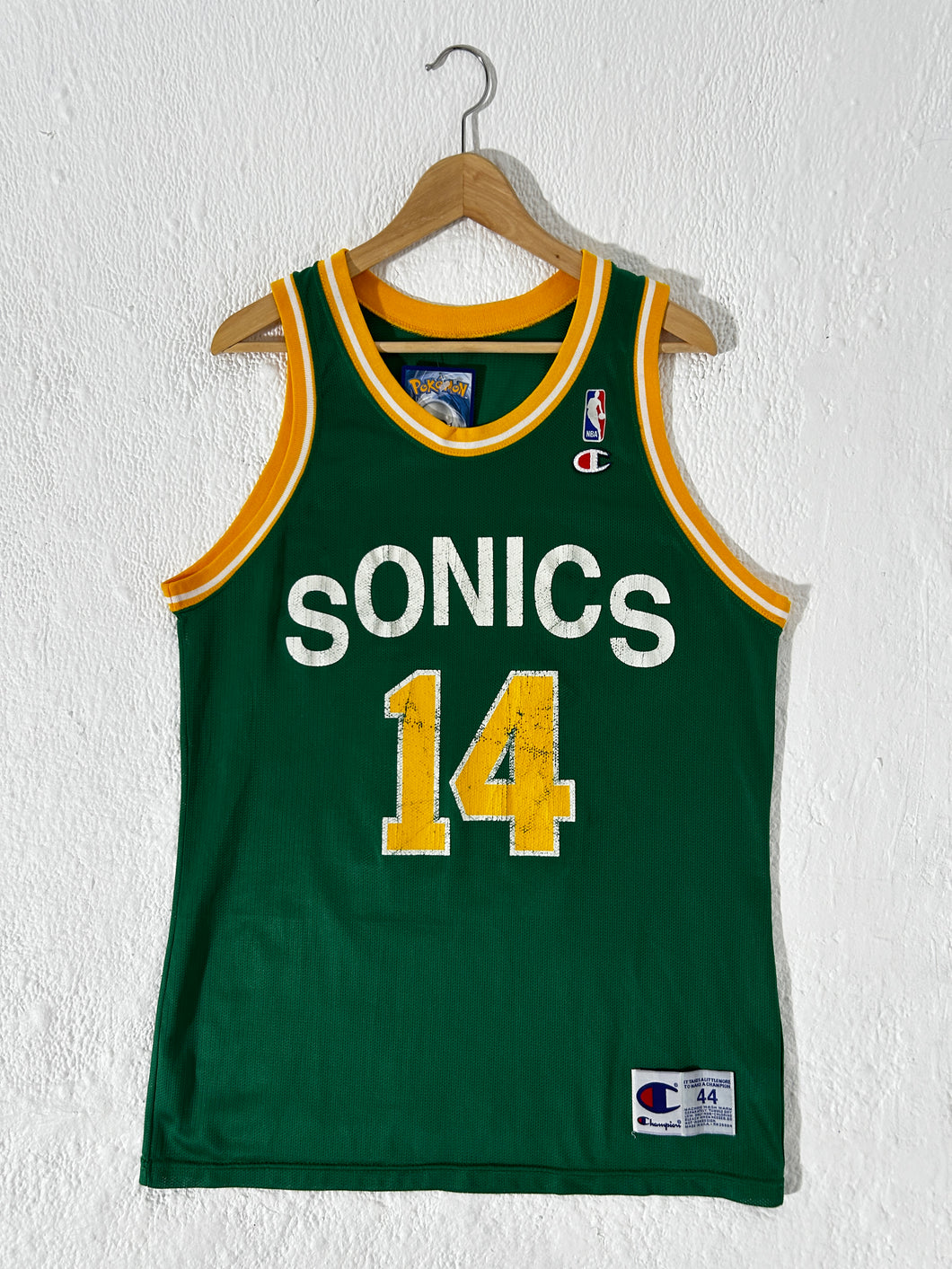 Vintage 1990's Sam Perkins Seattle Supersonics NBA Champion Jersey Sz. L