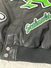 Seattle Seahawks Jeff Hamilton Vegan Leather Jacker Size L