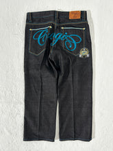 Vintage Coogi Black & Blue Denim Jeans Sz. 36 x 34