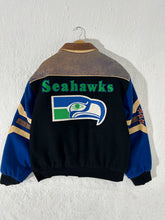 Seattle Seahawks Vintage JH Design Wool/Leather Jacket Size XL