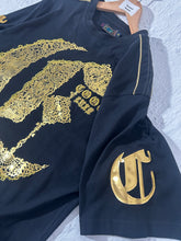 Y2K Coogi Black and Gold T-Shirt Sz. 2XL