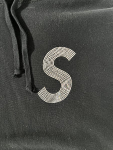Supreme Black S Logo Hoodie Size L
