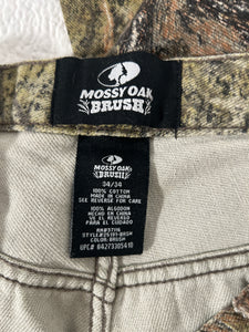 Camo Mossy Oak Brush Double Knee Pants Size 34