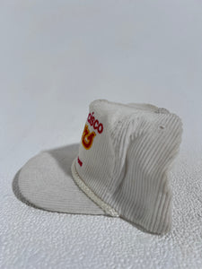 Vintage San Francisco 49ers SB Champs White Corduroy Snapback Hat