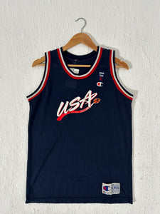 Vintage 1990's Team USA Basketball Champion Blank Jersey Sz. Y XL