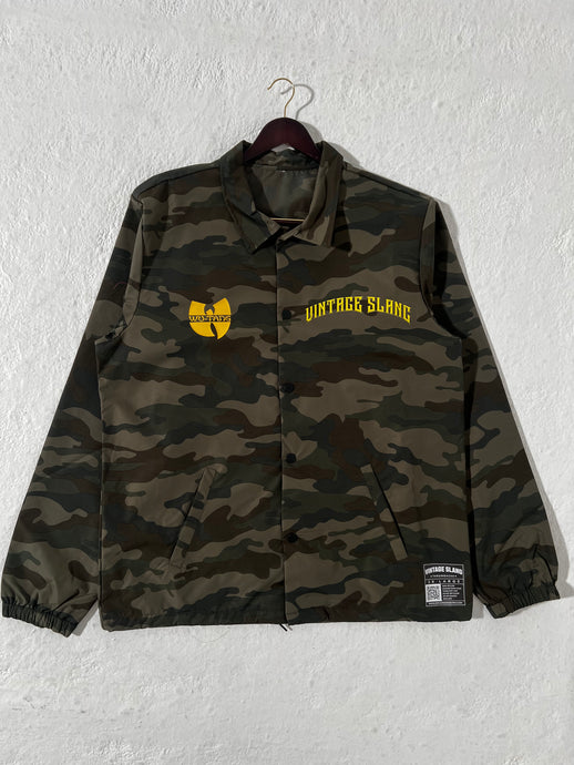 Vintage Slang Raekwon Only Built 4 Cuban Linx Wu Tang Clan Camo Coach Jacket Size 2XL