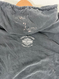 Vintage 1990's Women's Harley Davidson Snap Button-Up Hoodie Sz. M