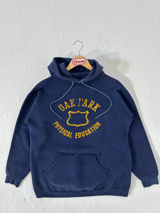 Vintage 1970's Oak Park Physical Education Faded Blue Hoodie Sz. M