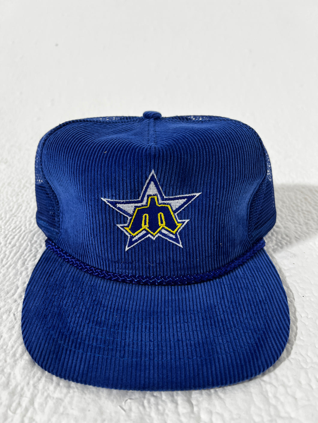 Seattle Mariners Trident M Logo Corduroy Trucker Hat