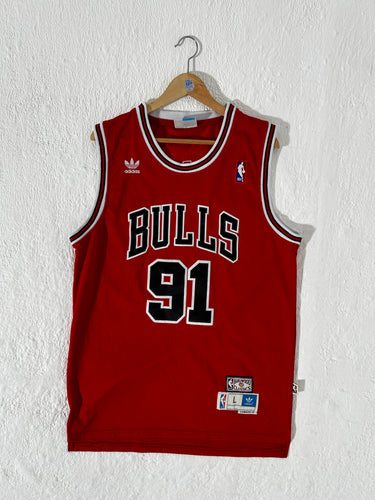 Dennis Rodman Chicago Bulls Adidas Basketball Jersey Sz. L