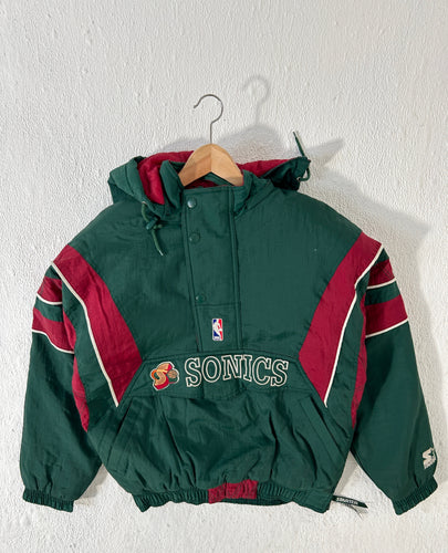 Vintage 1990's Seattle Supersonics Starter Jacket Sz. S (DEPT1)