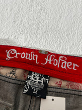 Vintage Y2K Crown Holder Chain Stitch Embroidery 38x30