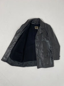 Vintage Sears Black Genuine Leather Jacket Sz. 44