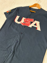 Vintage Navy Blue USA Baseball Jersey Sz. L