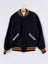 Navy Blue Wool Lansley knit Company  Varsity Jacket Sz. XL