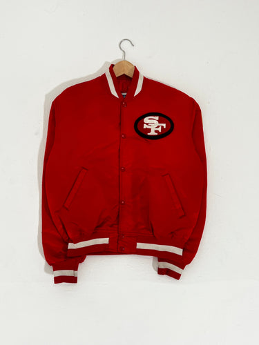 Vintage 1980s San Fransisco 49ers Starter Satin Bomber Jacket Sz. L