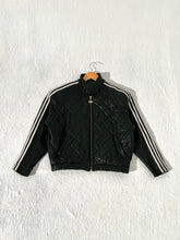 Adidas Cropped Leather Jacket Sz. L