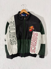Vintage 1990's Seattle Supersonics  Pro Player Leather Jacket Sz XXL