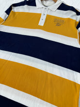 Coogi Y2k Navy Cargo Pants + Matching Striped Polo Shirt Set