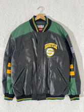 Vintage Seattle SuperSonics Leather Jacket Size XL