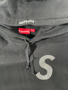 Supreme Black S Logo Hoodie Size L