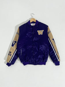 University of Washington UW Huskies Satin Bomber Jacket Sz. XS