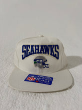 Vintage Seattle Seahawks W/T Helmet logo white snapback