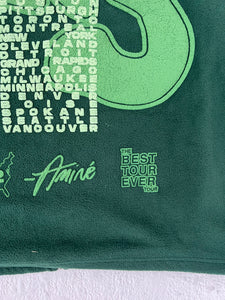 Amine "The Best Tour Ever - 2022 Tour" Green Zip-Up Fleece Jacket Sz. L