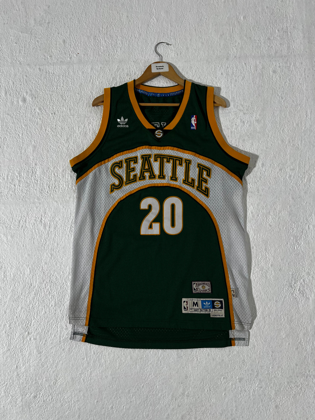 Seattle Supersonics Gary Payton Adidas Hardwood Classics NBA Jersey Sz. M